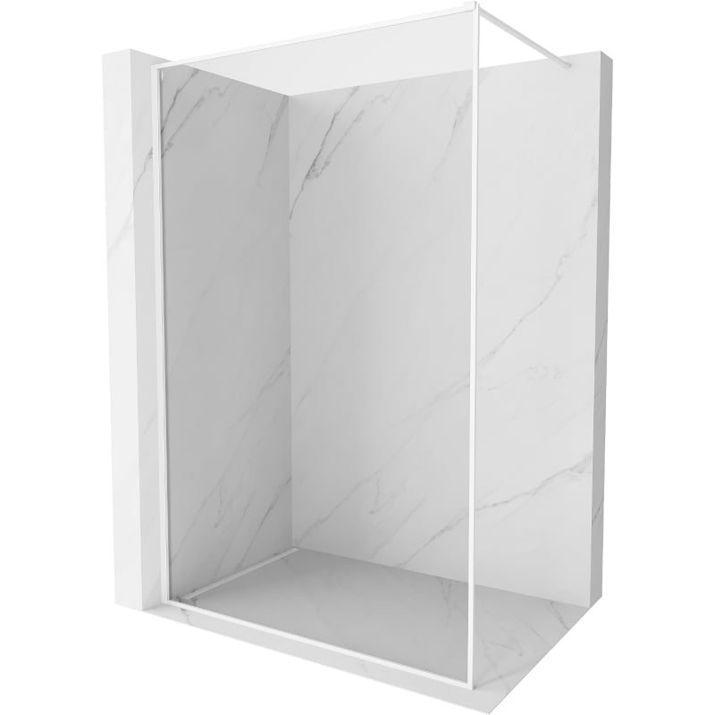 Mexen Kioto-F ścianka prysznicowa Walk-in z ramką 70 x 202 cm, transparent 8 mm, biała - 800-070-104-20-00