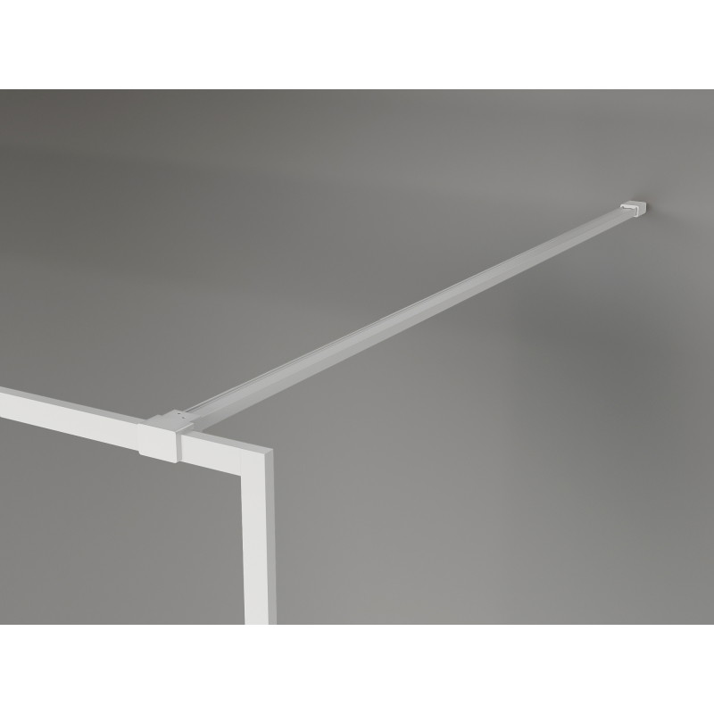 Mexen Kioto-F tuš zaslon Walk-in z okvirjem 60 x 202 cm, transparenten 8 mm, bel - 800-060-104-20-00