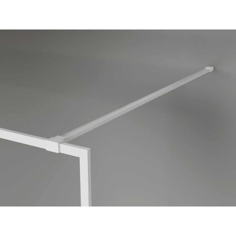 Mexen Kioto-F Duschwand Walk-in mit Rahmen 85 x 202 cm, transparent 8 mm, weiß - 800-085-104-20-00