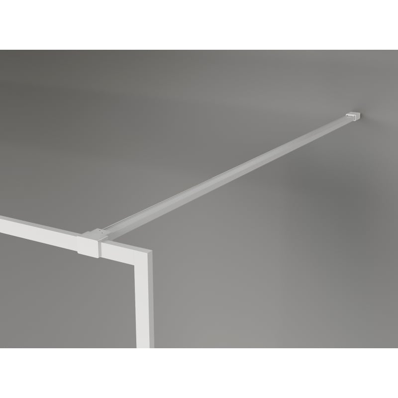 Mexen Kioto-F Duschwand Walk-in mit Rahmen 160 x 202 cm, transparent 8 mm, weiß - 800-160-104-20-00