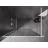 Mexen Kioto-F Walk-in Shower Wall with Frame 110 x 202 cm, Graphite 8 mm, White - 800-110-104-20-40