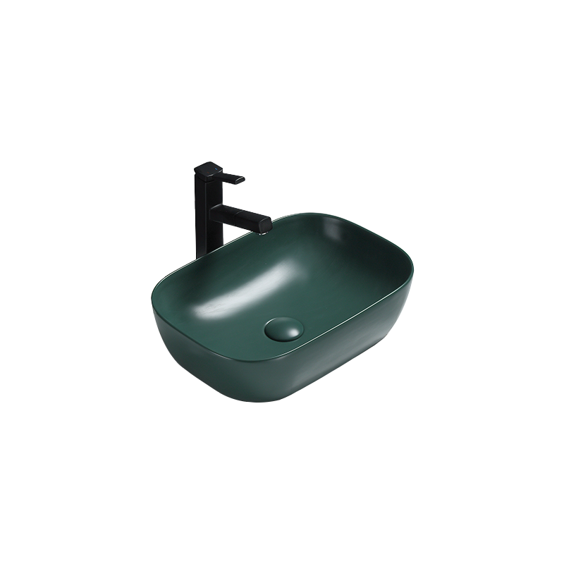 Mexen Rita lavabo sobre encimera 45 x 32 cm, verde oscuro mate - 21084547