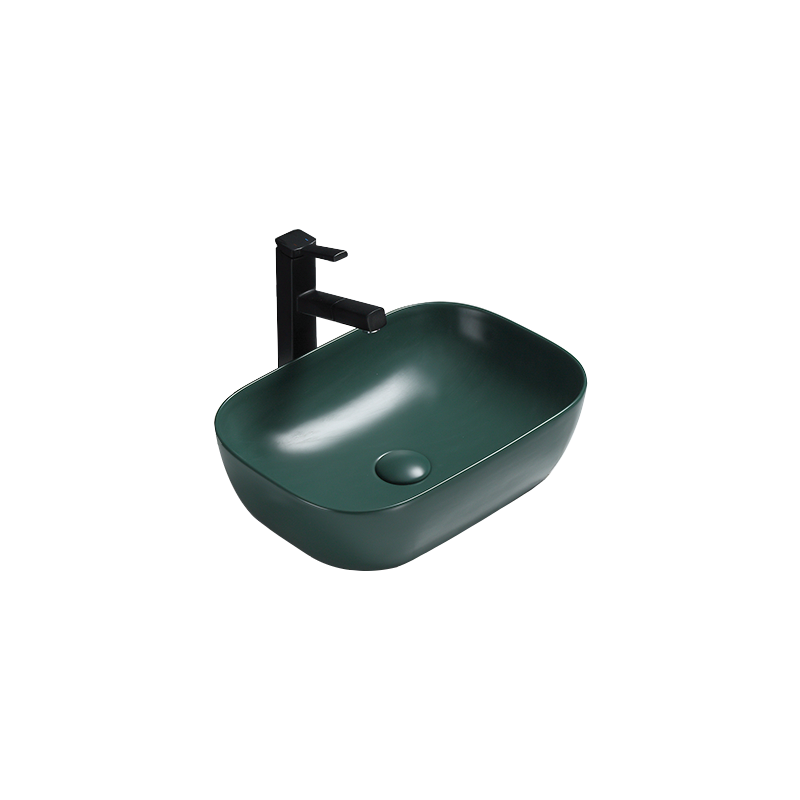 Mexen Rita lavatório de bancada 45 x 32 cm, verde escuro mate - 21084547