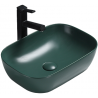 Mexen Rita lavabo sobre encimera 45 x 32 cm, verde oscuro mate - 21084547