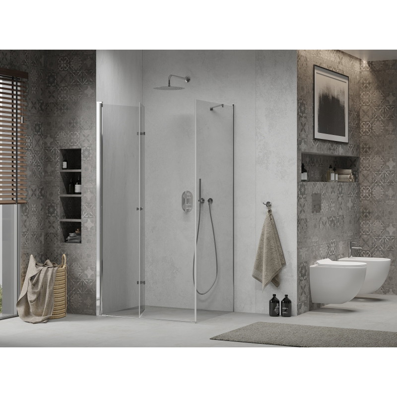 Mexen Lima Faltduschkabine 90 x 70 cm, transparent, Chrom - 856-090-070-01-00