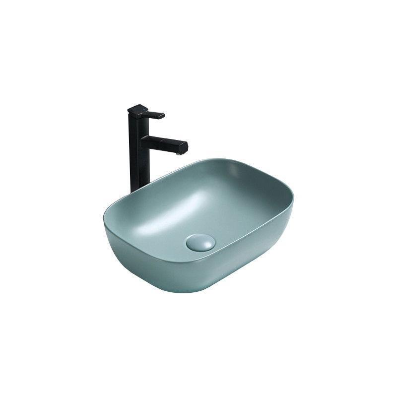 Mexen Rita lavabo de encimera 45 x 32 cm, verde claro mate - 21084548