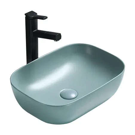 Mexen Rita lavatório de bancada 45 x 32 cm, verde claro mate - 21084548