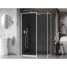 Mexen Kioto-F Zidna tuš stijena Walk-in s okvirom 140 x 85 cm, prozirna 8 mm, bijela - 800-140-202-04-20-085