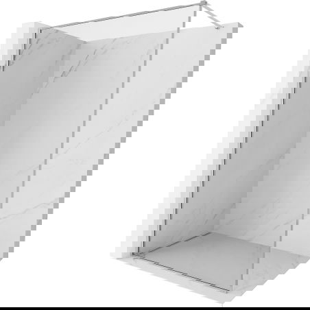 Mexen Kioto-F parede de chuveiro Walk-in com moldura 155 x 202 cm, transparente 8 mm, cromado - 800-155-104-01-00