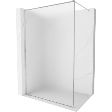Mexen Kioto-F Walk-in Shower Wall with Frame 70 x 202 cm, Frosted 8 mm, Chrome - 800-070-104-01-30