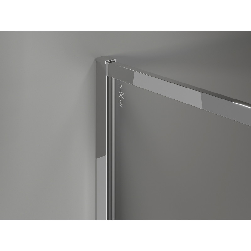 Mexen Kioto-F Zid za tuš Walk-in s okvirima 100 x 202 cm, matirano 8 mm, krom - 800-100-104-01-30