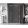 Mexen Kioto-F paroi de douche Walk-in avec cadre 140 x 202 cm, givre 8 mm, chrome - 800-140-104-01-30