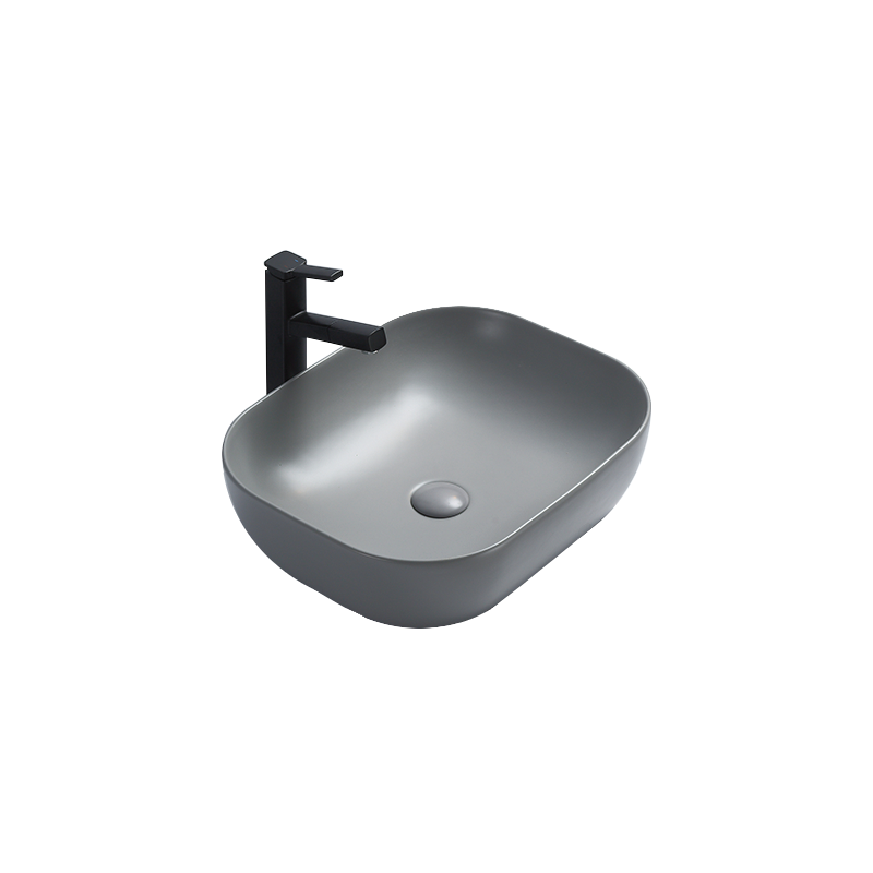 Mexen Rita lavabo sobre encimera 45 x 32 cm, gris claro mate - 21084561