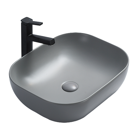 Mexen Rita lavabo à poser 45 x 32 cm, gris clair mat - 21084561