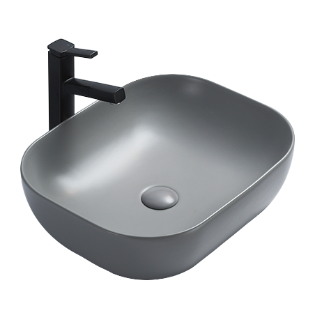 Mexen Rita lavabo da appoggio 45 x 32 cm, grigio chiaro opaco - 21084561