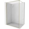 Mexen Kioto-F paroi de douche Walk-in avec cadre 50 x 202 cm, transparent 8 mm, doré - 800-050-104-50-00