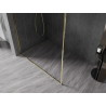 Mexen Kioto-F tuš zavjesa Walk-in s okvirom 120 x 202 cm, prozirna 8 mm, zlatna - 800-120-104-50-00