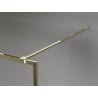 Paroi de douche Mexen Kioto-F Walk-in avec cadre 180 x 202 cm, transparent 8 mm, or - 800-180-104-50-00