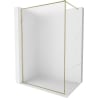 Mexen Kioto-F Duschwand Walk-in mit Rahmen 120 x 202 cm, Mattglas 8 mm, Gold - 800-120-104-50-30