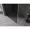 Mexen Kioto-F Duschwand Walk-in mit Rahmen 80 x 202 cm, Graphit 8 mm, Gold - 800-080-104-50-40