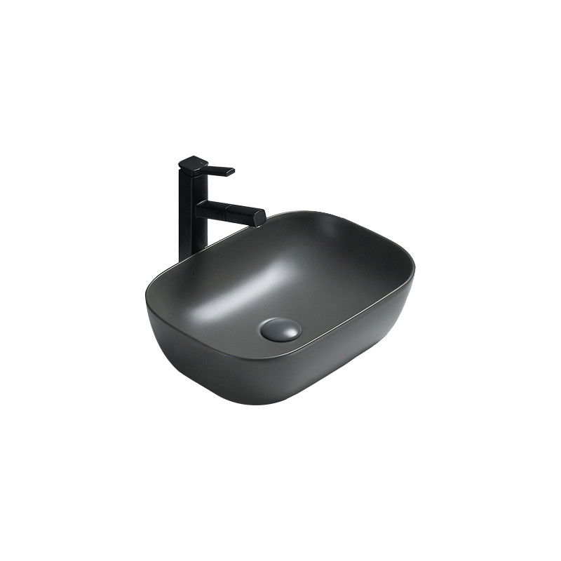 Mexen Rita lavabo da appoggio 45 x 32 cm, grigio scuro opaco - 21084571