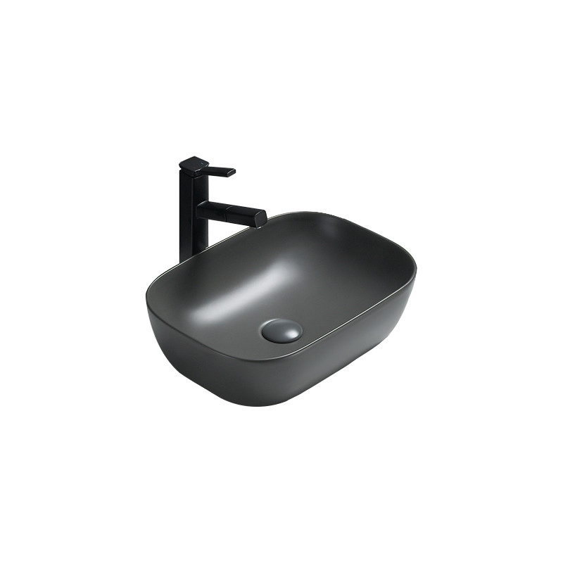 Mexen Rita opbouwwastafel 45 x 32 cm, donkergrijs mat - 21084571