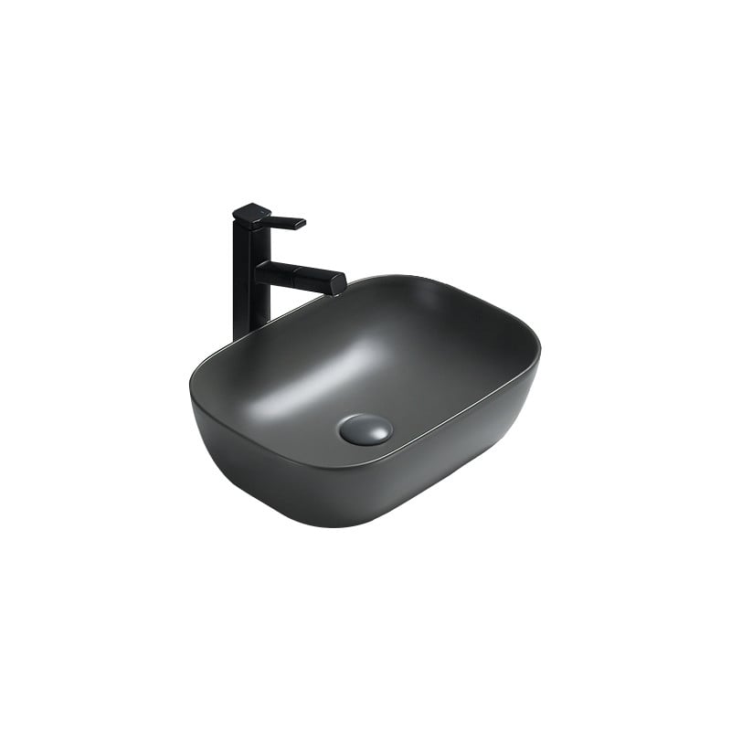 Mexen Rita pöytätason päällä oleva pesuallas 45 x 32 cm, harmaa tumma matta - 21084571