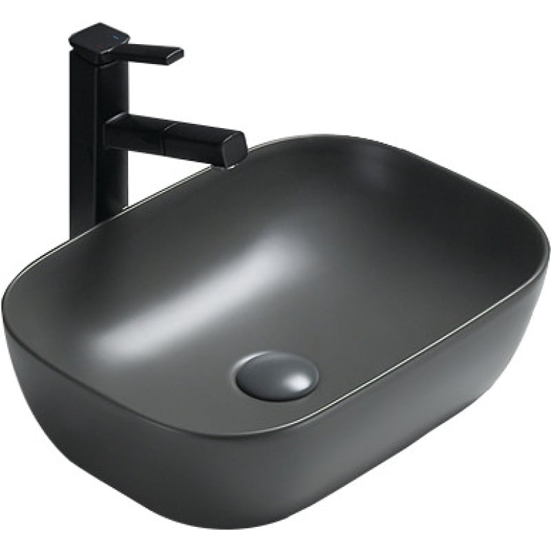 Mexen Rita umivaonik na radnoj plohi 45 x 32 cm, tamno siva mat - 21084571