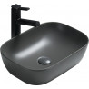 Mexen Rita lavabo de comptoir 45 x 32 cm, gris foncé mat - 21084571