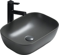 Mexen Rita lavabo sobre encimera 45 x 32 cm, gris oscuro mate - 21084571