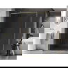 Mexen Kioto-F Duschwand Walk-in mit Rahmen 125 x 202 cm, transparent 8 mm, gebürstetes Gold - 800-125-104-55-00