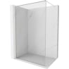 Mexen Kioto-F Paroi de douche Walk-in avec cadre 90 x 202 cm, transparent 8 mm, nickel brossé - 800-090-104-97-00
