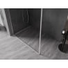 Mexen Kioto-F paroi de douche Walk-in avec cadre 85 x 202 cm, transparent 8 mm, nickel brossé - 800-085-104-97-00