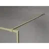 Mexen Kioto-F paroi de douche Walk-in avec cadre 100 x 202 cm, givre 8 mm, or brossé - 800-100-104-55-30