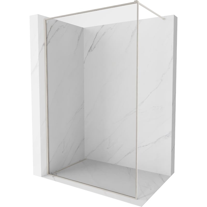 Mexen Kioto-F Dušipaneel Walk-in raami ja mõõtmetega 120 x 202 cm, läbipaistev 8 mm, harjatud nikkel - 800-120-104-97-00