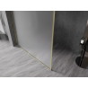 Mexen Kioto-F tuš zid Walk-in s okvirom 110 x 202 cm, matirano staklo 8 mm, zlatna četkana - 800-110-104-55-30