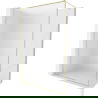Mexen Kioto-F Duschwand Walk-in mit Rahmen 130 x 202 cm, matt 8 mm, gebürstetes Gold - 800-130-104-55-30