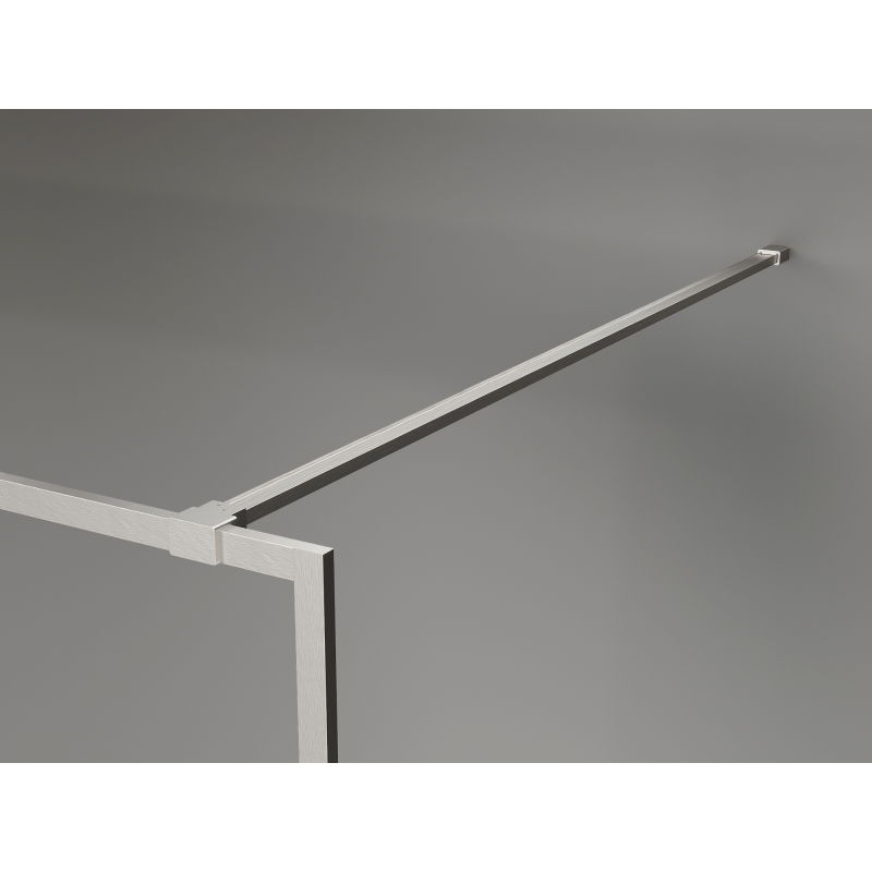 Mexen Kioto-F Paroi de douche Walk-in avec cadre 150 x 202 cm, transparent 8 mm, nickel brossé - 800-150-104-97-00