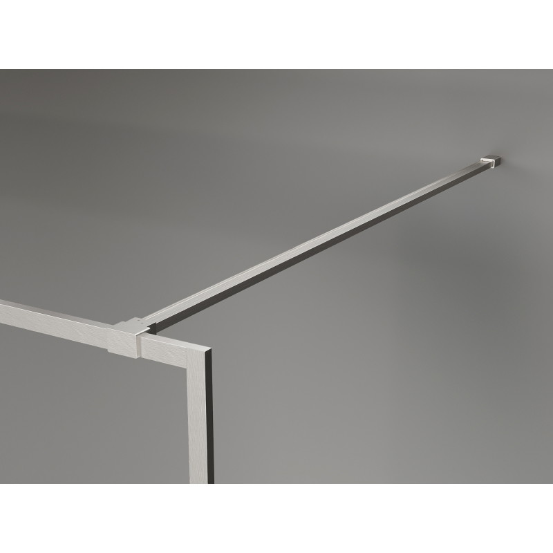 Mexen Kioto-F ścianka prysznicowa Walk-in z ramką 140 x 202 cm, transparent 8 mm, nikiel szczotkowany - 800-140-104-97-00