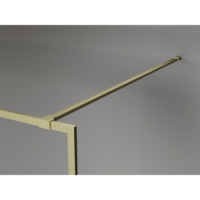 Mexen Kioto-F ścianka prysznicowa Walk-in z ramką 70 x 202 cm, grafit 8 mm, złota szczotkowana - 800-070-104-55-40