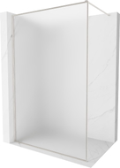Mexen Kioto-F zid za tuš Walk-in s okvirom 90 x 202 cm, matirano staklo 8 mm, brušeni nikal - 800-090-104-97-30