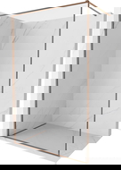 Mexen Kioto-F Paroi de douche Walk-in avec cadre 65 x 202 cm, transparent 8 mm, or rose - 800-065-104-60-00