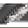 Mexen Kioto-F Duschwand Walk-in mit Rahmen 100 x 202 cm, Raureif 8 mm, gebürsteter Nickel - 800-100-104-97-30