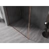 Mexen Kioto-F Duschwand Walk-in mit Rahmen 70 x 202 cm, transparent 8 mm, Roségold - 800-070-104-60-00