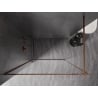 Mexen Kioto-F Duschwand Walk-in mit Rahmen 70 x 202 cm, transparent 8 mm, Roségold - 800-070-104-60-00