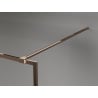 Mexen Kioto-F Duschwand Walk-in mit Rahmen 70 x 202 cm, transparent 8 mm, Roségold - 800-070-104-60-00