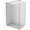 Mexen Kioto-F ścianka prysznicowa Walk-in z ramką 100 x 202 cm, transparent 8 mm, różowe złoto - 800-100-104-60-00