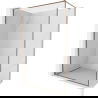 Mexen Kioto-F Duschwand Walk-in mit Rahmen 155 x 202 cm, transparent 8 mm, Roségold - 800-155-104-60-00