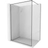 Mexen Kioto-F 90 x 202 cm Walk-in Shower Wall with Frame, Transparent 8 mm, Gun Metal - 800-090-104-95-00