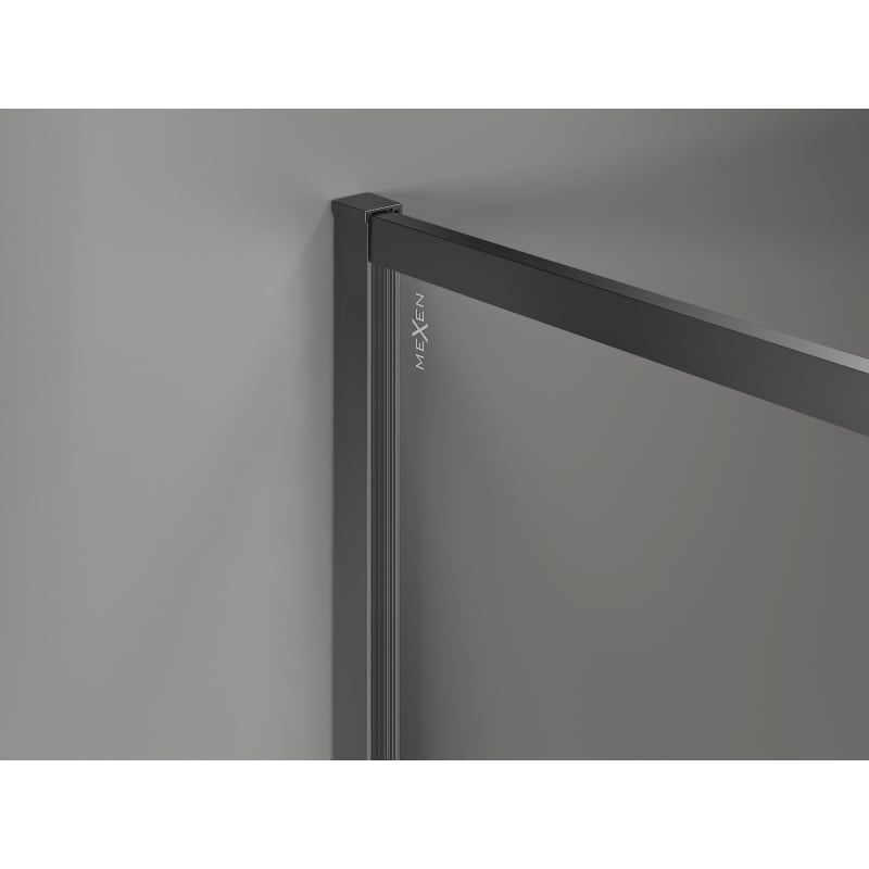 Mexen Kioto-F dušinurk Walk-in raamiga 90 x 202 cm, läbipaistev 8 mm, gun metal - 800-090-104-95-00